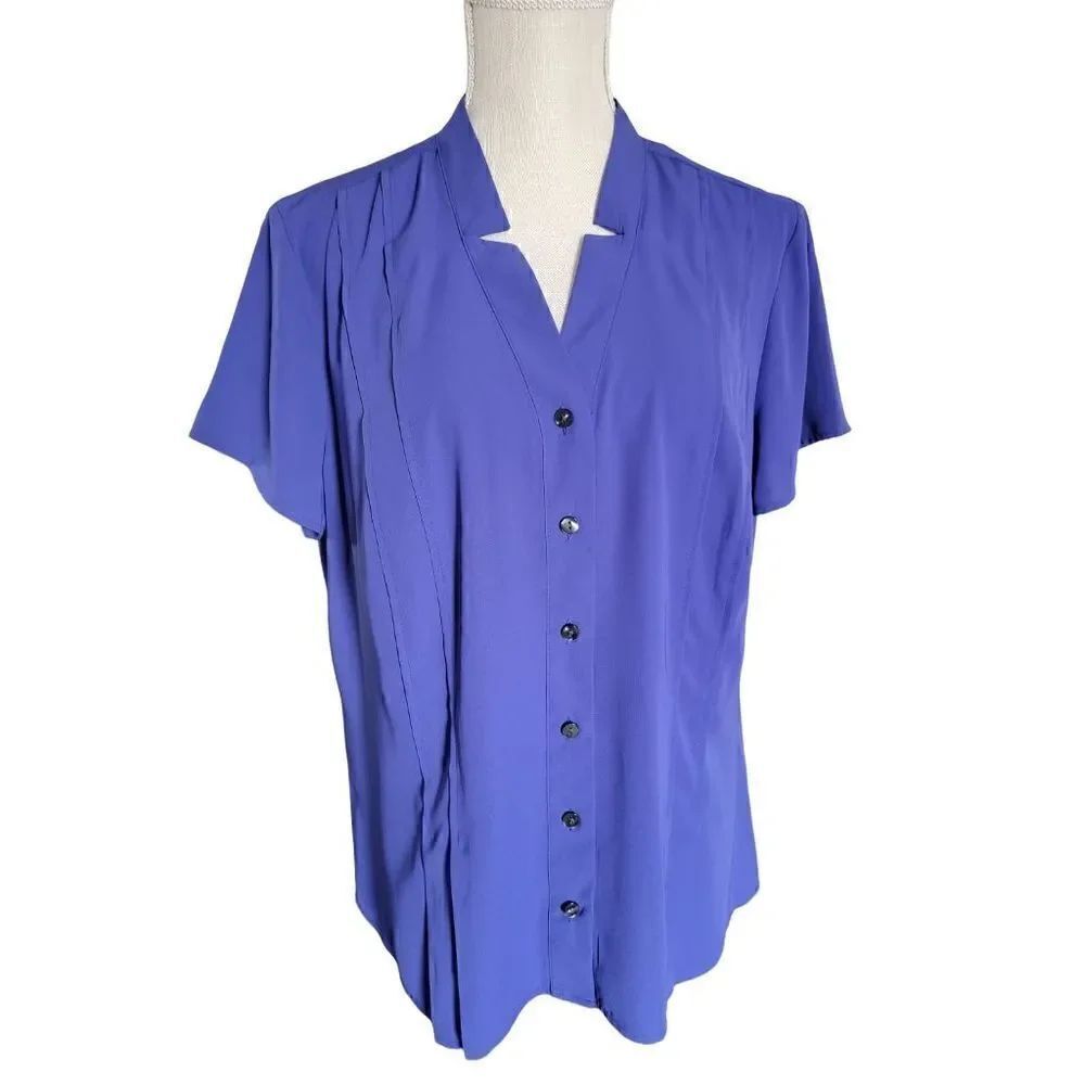 212 Collection, Purple Blouse, Size XL